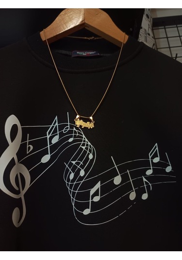 Notalar Müzikal Desenli Gold Renk 316l Paslanmaz Çelik Figür Koly Çok Renkli