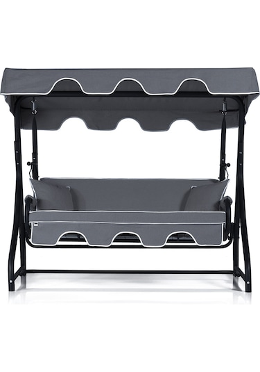 Erinöz Olea 3 Kişilik Bahçe Balkon Teras Salıncağı - Antrasit Antrasit