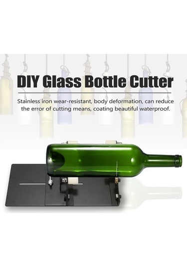 Ayarlanabilir Cam Şişe Kesici - Siyah