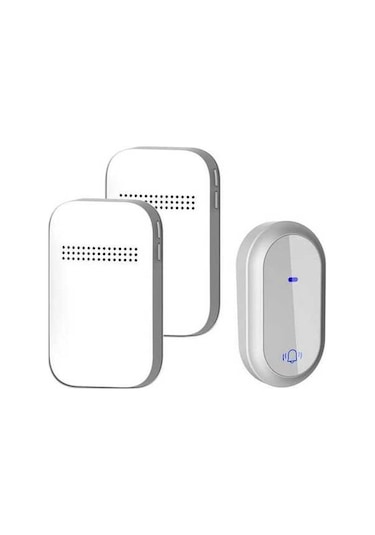 Artfulabode Zili Uzun Mesafe Su Geçirmez Akıllı Kapı Çağrı Cihazı Kablosuz Bağlantılı İki Beyaz Elektronik Dış Ürün Beyaz