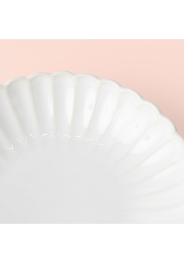 Linens Coral Çukur Tabak 18,5 Cm Ekru Ekru