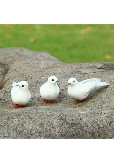 Lijinxu Yapay Güvercin Güvercin Heykelcik Bahçe Veranda Gölet