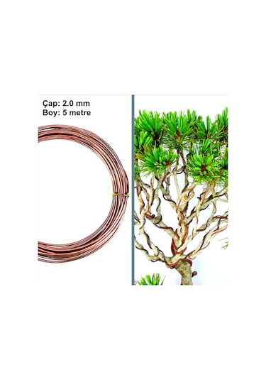 Omeniv 2.00 Mm Çap 5 Metre Bonsai Gövde Dal Şekillendirme Teli