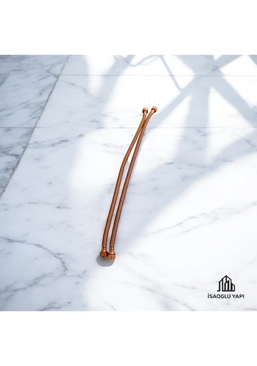 İsaoğlu Yapı Bakır Klozet Flexi 50 Cm 2 Adet Bronz Çelik Örgülü Hortum Bakır