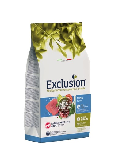 Exclusion Monoprotein Düşük Tahıllı Ton Balıklı ve Narlı Büyük Irk Yetişkin Köpek Maması 12 KG