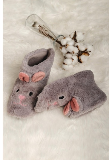 Zola Tavşan Desenli Kadın Panduf