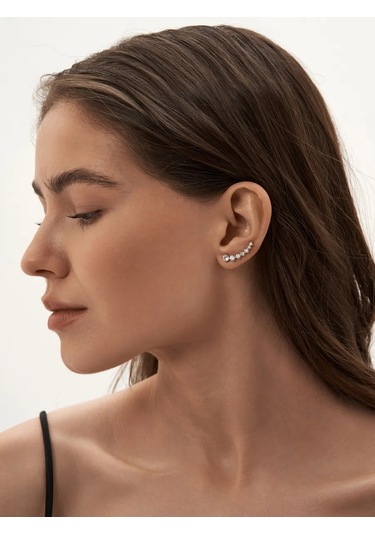 Vladlena Tırmanıcı Küpeler Kaffes Gümüş 925 197758443 Diğer