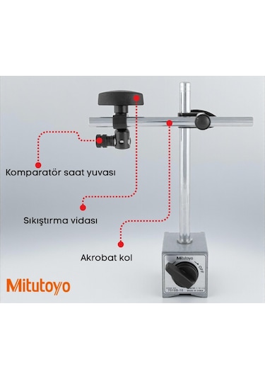 Mitutoyo 7010s-10 Komparatör Saatleri İçin Manyetik Stand