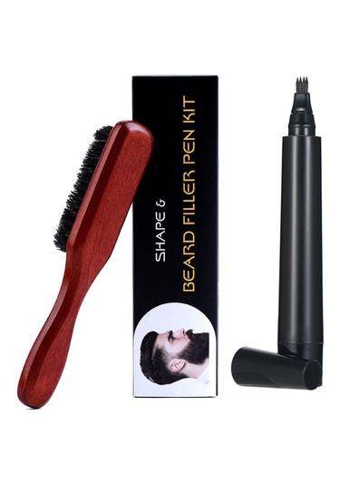 Suntek Sakal Dolgu Kalemi Fırça Arttırıcı Bıyık Kahverengi Kahverengi