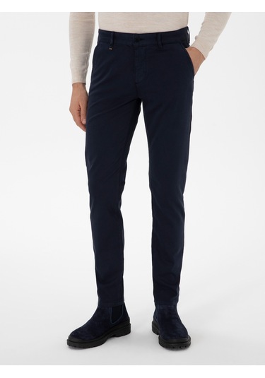 Cacharel Lacivert Slim Fit Kanvas Pantolon