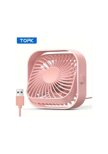 Boatshop1 Topk K51 Siyah Mini Usb Masa Fanı Fırçasız Motor Sessiz Yüksek Hava Akışı Şık Tasarım Yatak Odası Rv Ventilasyon Pilsiz