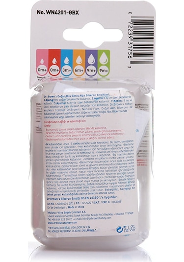 Dr. Browns DB 4201 Geniş Ağız Options+ Biberon Emziği 9 Ay+