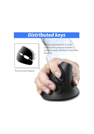 Hallow Zelotes F-17 3 Seviyeli Dpı Kablosuz Dikey Optik Mouse