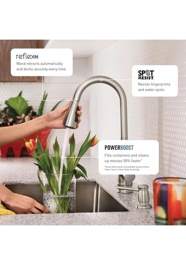 Moen 7185orb Brantford Single Griff Mutfak Armatürü Pull Out Spra Diğer
