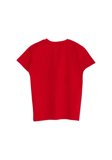 Raspberry Türk Bayrak Baskılı T-Shirt Kırmızı