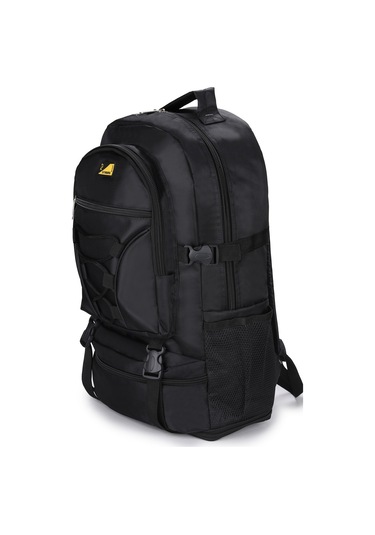 Strong Büyük Boy Körüklü Sırt Çantası, Dağcı Kamp Sırt Çantası Str01 Siyah