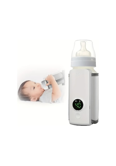 Xuweiwei Beyaz Portable Gencler Seyahat Icin Sut Isitici Hizli Isitma 5 Saate Kadar Sabit Isitma Hassas Sicaklik Kontrolu Sutsuz Isitma