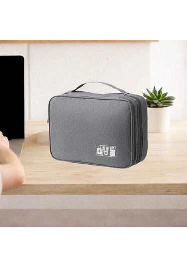 Homyl Dijital Elektronik Aksesuarlar Organizatör Taşıma Gri