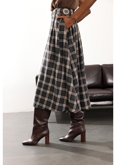 Antrasit Pileli Kate Etek 4977 Antrasit