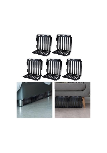 Trendooze Homyl 5 Adet Kanepe Altı Engelleme Kurulu Yatak Kurulumu Siyah Siyah