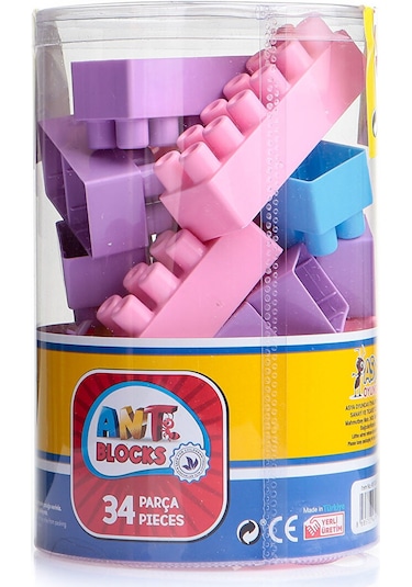 Asya Oyuncak Ant Block Pastel 34 Parça