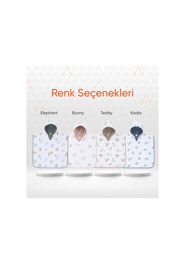 Gezenbebe Hero Desenli Müslin Ve Havlu Bebek Çocuk Pançosu 001