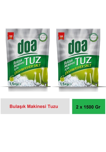 Doa Bulaşık Makina Tuzu - Doypack 1,5 Kg Vegan X 2 Adet