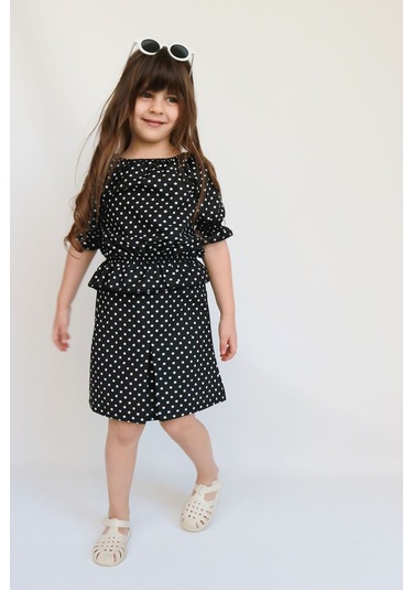 Kız Çocuk Alina Madonna Pudra Pembe Etek Bluz Takım Pudra