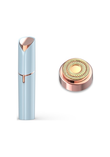 Moveevo Kadın Tüy Alma Aleti Başlığı Yıkanabilir Sessiz Ağrısız Elektrikli Tıraş Makinesi 1106 Mavi + Bir Yedek Başlık