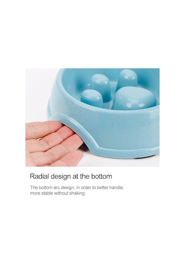 Sones Slow Food Anti-choke Paslanmaz Çelik Çift Kase Pet Kaymaz Kedi Mama Kasesi