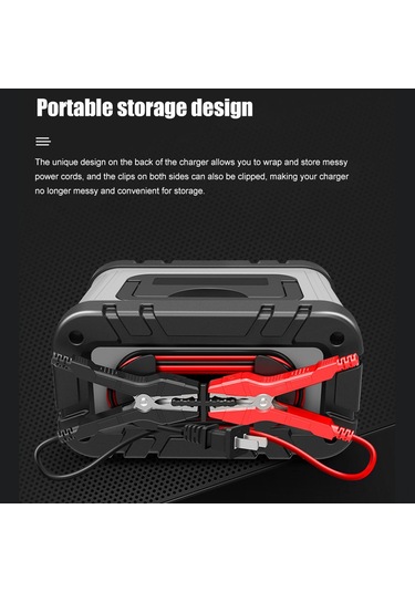 Tenfowee Akıllı 12v Motosiklet Ve Araç Şarj Cihazı - Otomatik Durdurma, Çoklu Koruma, Dijital Ekran, Sessiz Soğutma 111 Karakter