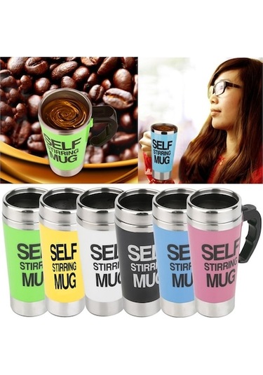 Dancemonkey Cbtx Fx-589 400ml 304 Çelik Otomatik Kahve Fincanı, Sarı Sarı