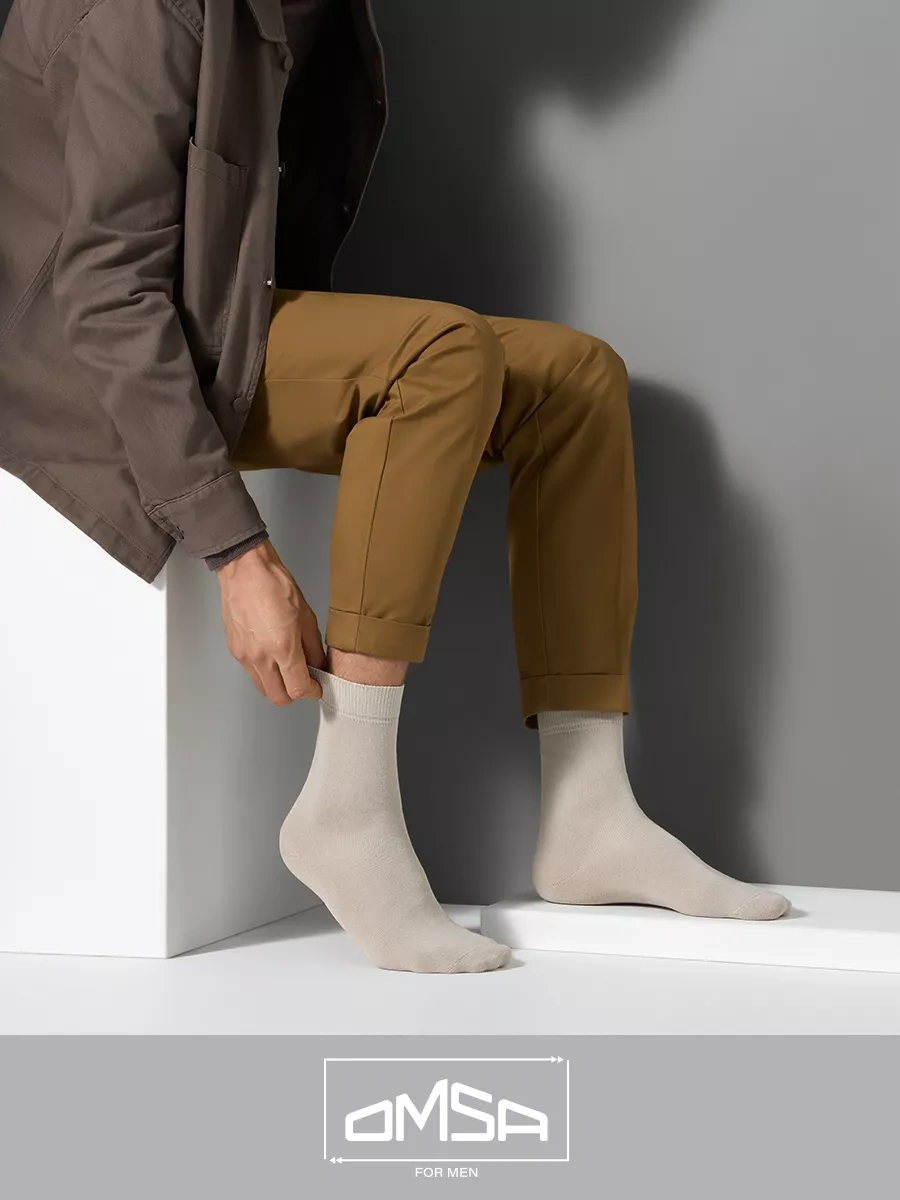 Omsa Yüksek Pamuklu Çorap 10 Çiftlik Set 39148357 Siyah