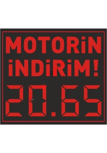 Benzinlik Panosu Kasa Ölçüsü: 32 x 64 CM