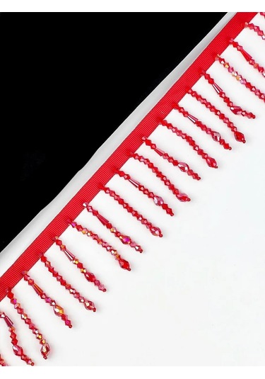 Slubov'u Boncuklu Püskül Bitişik, Dekoratif 50cm, Genişlik 5,5cm 406767254