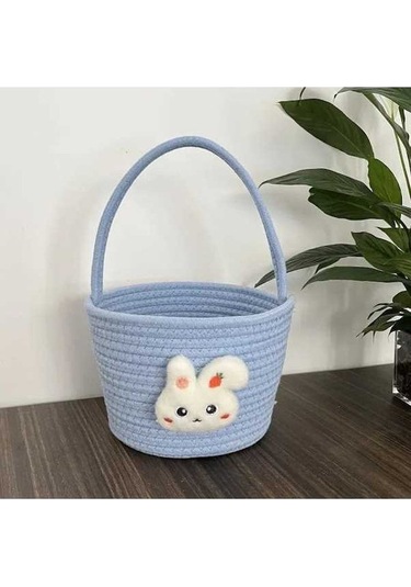 Ulzyvf Halka Desen Mavi Tavşan Sepet - Mutfak & Oturma Odası Dekorasyonu