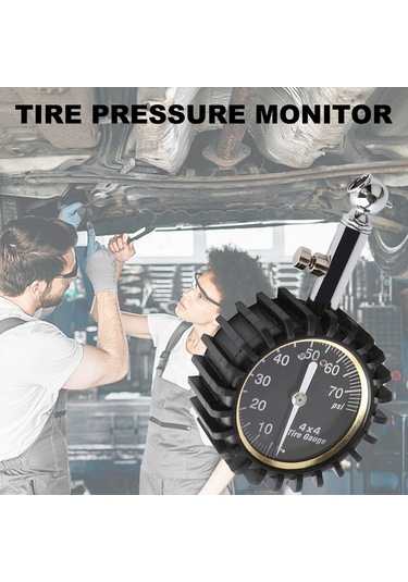 Youtek Metal Mekanik Lastik Basınç Ölçer, 0-60psı, Gece Işığı İle Okunabilir, Ev Ve Motosiklet İçin Taşınabilir Sigorta Gereci