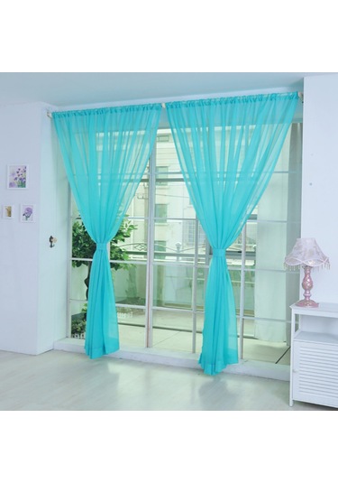 Reedark Şeffaf Tül Perde - 200x120 Cm Modern Pencere Ve Kapı Perdesi Mavi, Kırmızı, Yeşil Seçenekli Diğer