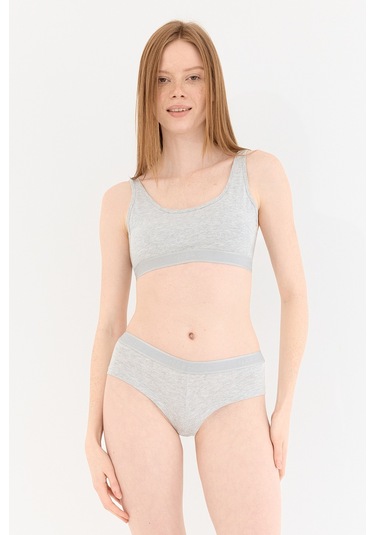 Naphor Touch Gri Boyshort Külot Ten