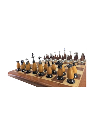 Prestıjsatrncmod242 Prestij Serisi Ahşap Satranç Takımı / Ahşap 38 CM
