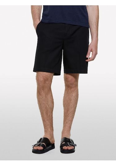 %100 Pamuk Yırtmaç Detaylı Regular Fit Bermuda Şort Erkek Siyah Şort - 325p4gj0s9018 Siyah %100 Pamuk Yırtmaç Detaylı Regular Fit Bermuda Şort Erkek Siyah Şort - 325p4gj0s9018 Siyah