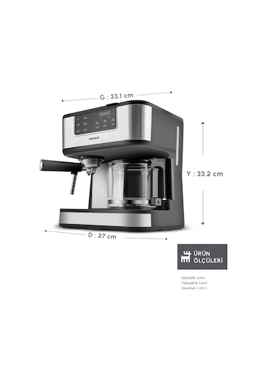Karaca Coffee Art 2 İn 1 Espresso Ve Filtre Kahve Makinesi