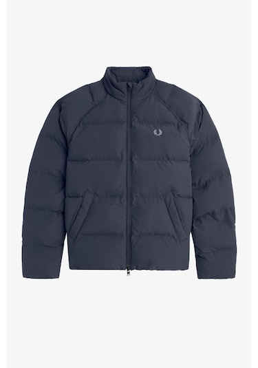 Fred Perry J1301 Collared Insulated Erkek Mont Mavi