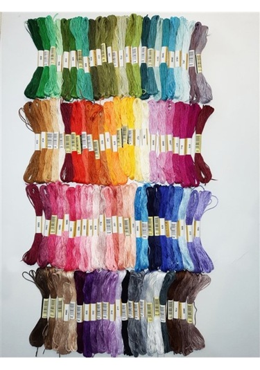 Almila 100 Adet Muline 8 Metre 6 Kat Farklı Renk Kanaviçe Nakış I