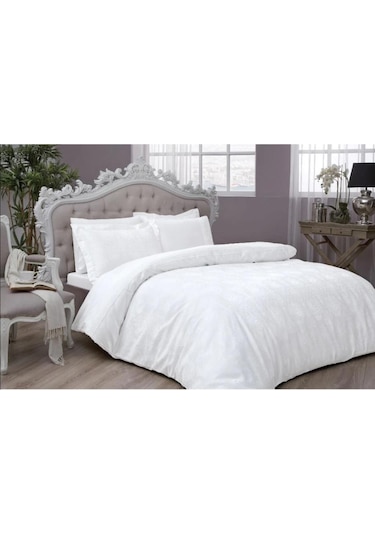 Taç Çift Elegance Kişilik Jakarlı Saten Nevresim Takımı Brinley B Çok Renkli