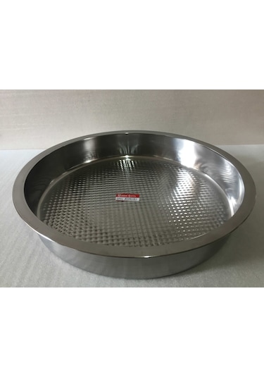 Çiğ Köfte Tepsisi - 5 Numara - Çelik Leğen Motifli - 52 CM