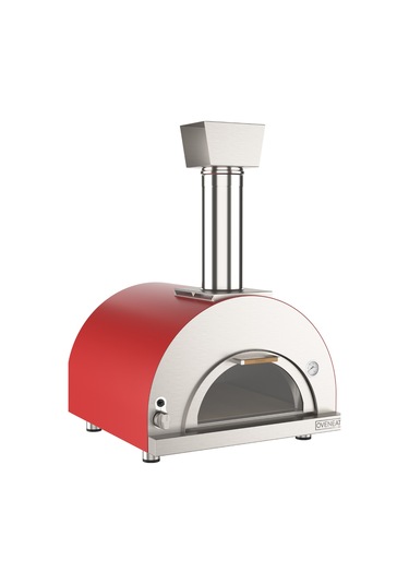 Oveneat Gazlı Double Kırmızı Pizza Fırını Gümüş - Siyah