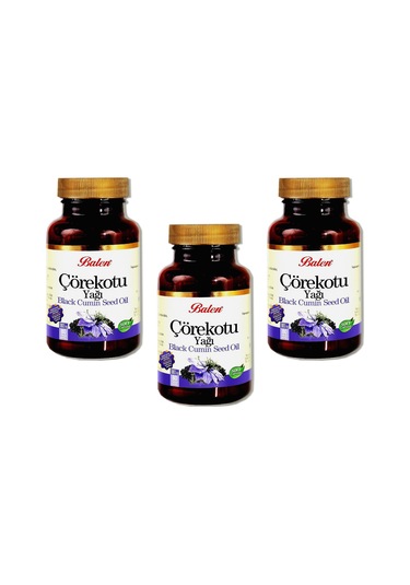 3 Adt Balen Çörekotu Yağı 80 Kapsül 1000 Mg. Çörek Otu