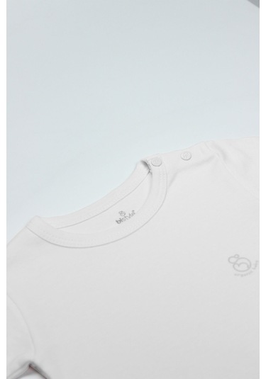 Bistyle Organik Natural Basic Style Yarım Kol Body Bs17103 Beyaz