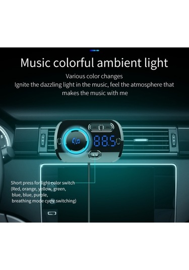 Sones Bc49bq Araç Dijital Radyo Alıcısı Bluetooth Mp3 Çalar Fm Verici Sesli Asistan Qc3.0 Hızlı Şarj Cihazı